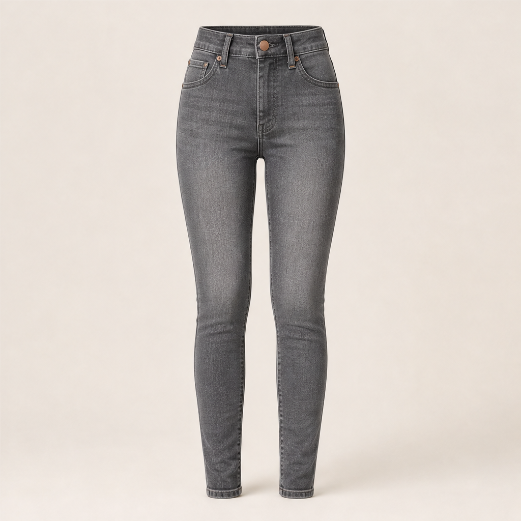 Velmara – Jeans Skinny a Vita Alta Elasticizzati Grey