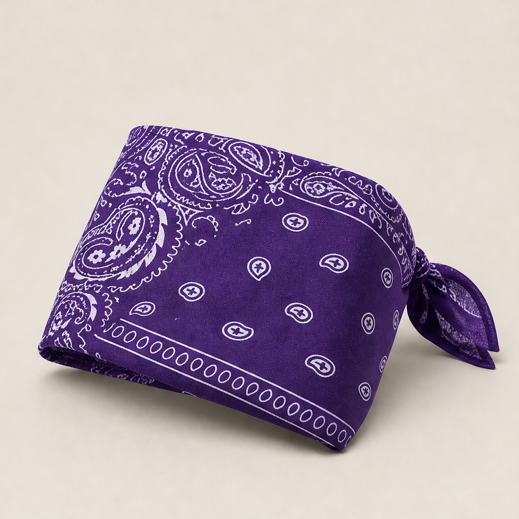 Vezanto – Bandana Sportiva Paisley Regolabile Purple