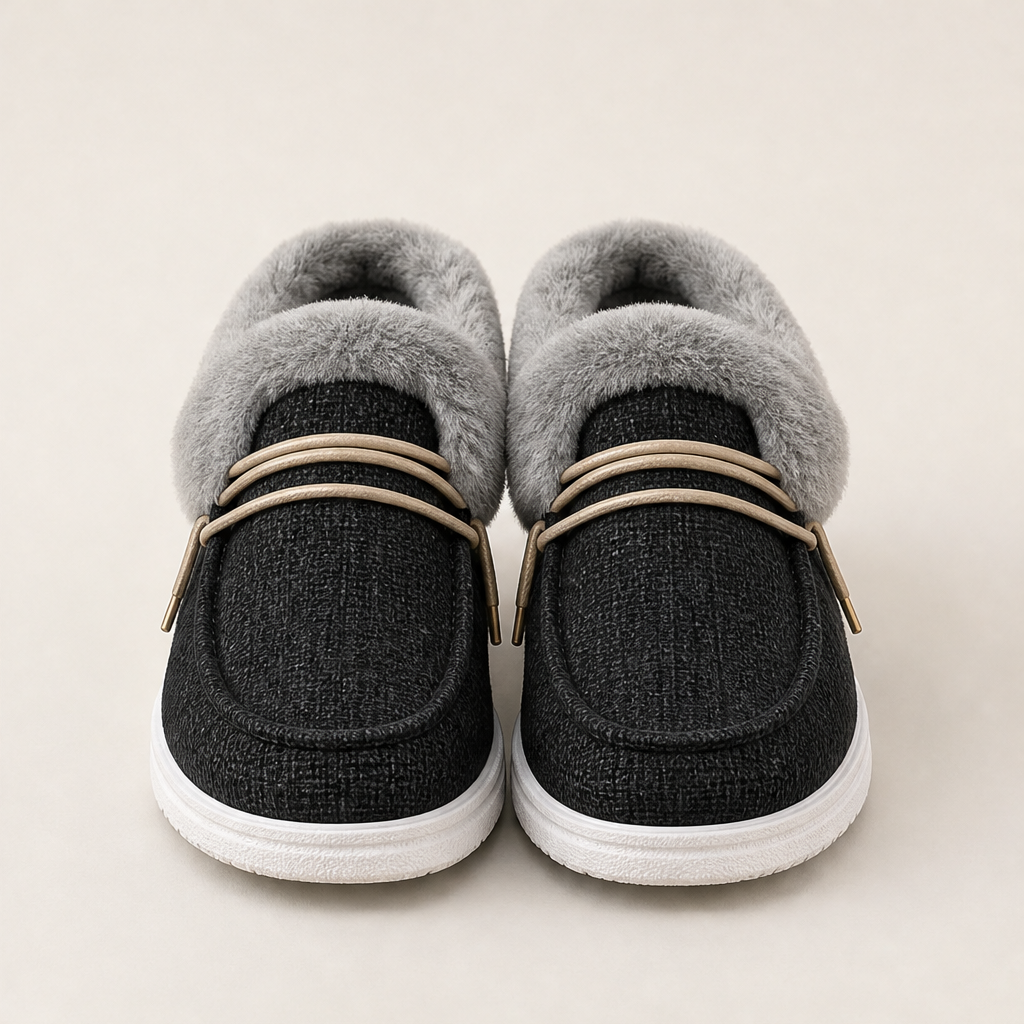 Nuvoleve – Slip-On Imbottite da Inverno Black