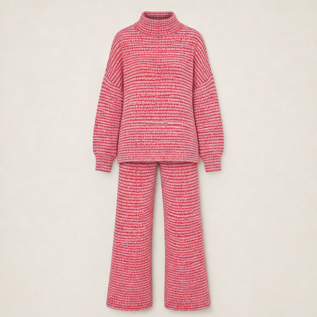 Morelio – Maglione e Pantaloni in Maglia, Completo Pink