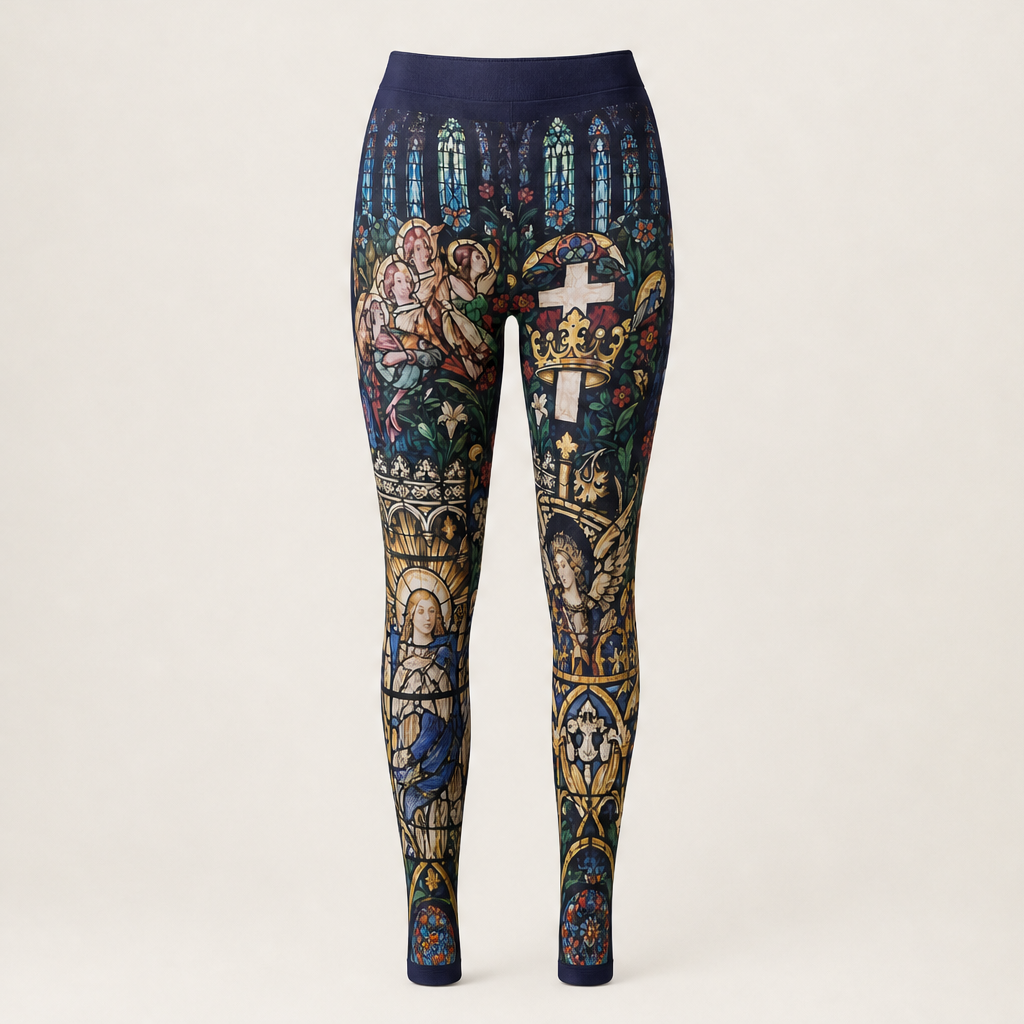 Vitralle – Collant Stampa Vetrata Gotica Navy