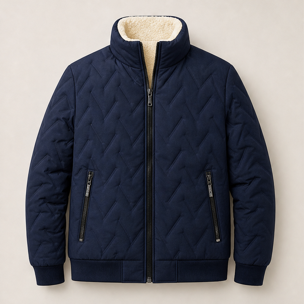 Norvalka – Giacca Trapuntata Foderata in Pile Navy