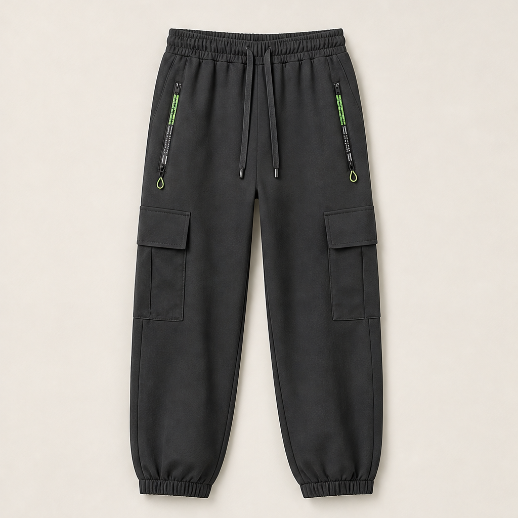 Varonne – Pantaloni Cargo Vintage Elasticizzati Grey