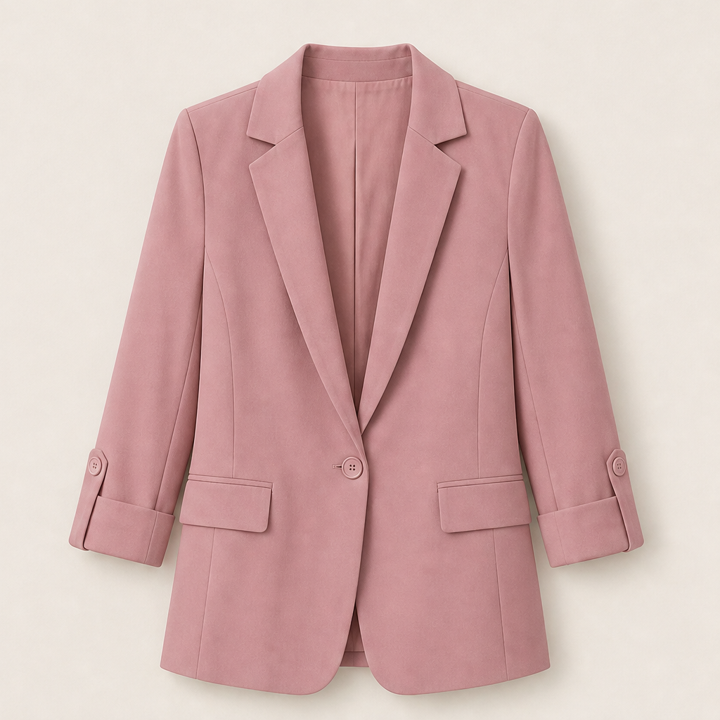 Velisara – Blazer Monopetto con Tasche Pink