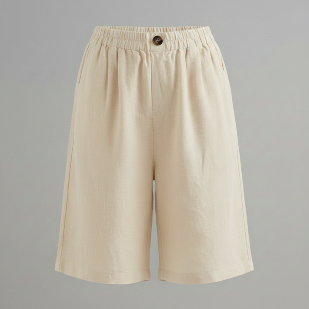 Bermuda Donna Vita Elastica Taglio Rilassato Estate