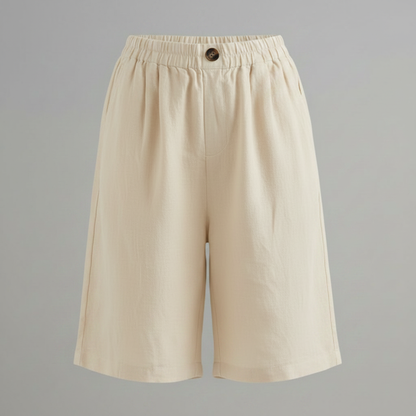 Bermuda Donna Vita Elastica Taglio Rilassato Estate