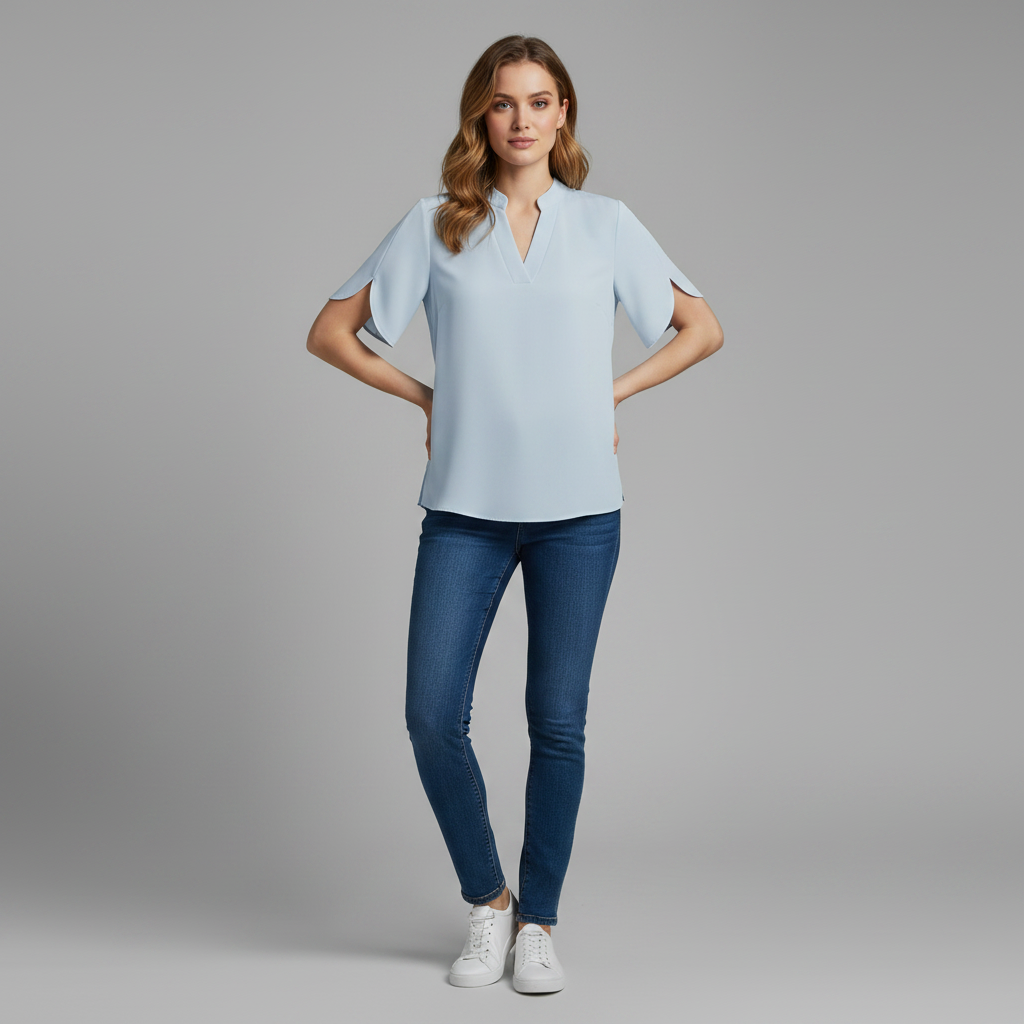 Blusa Donna Scollo a V Fluida Elegante