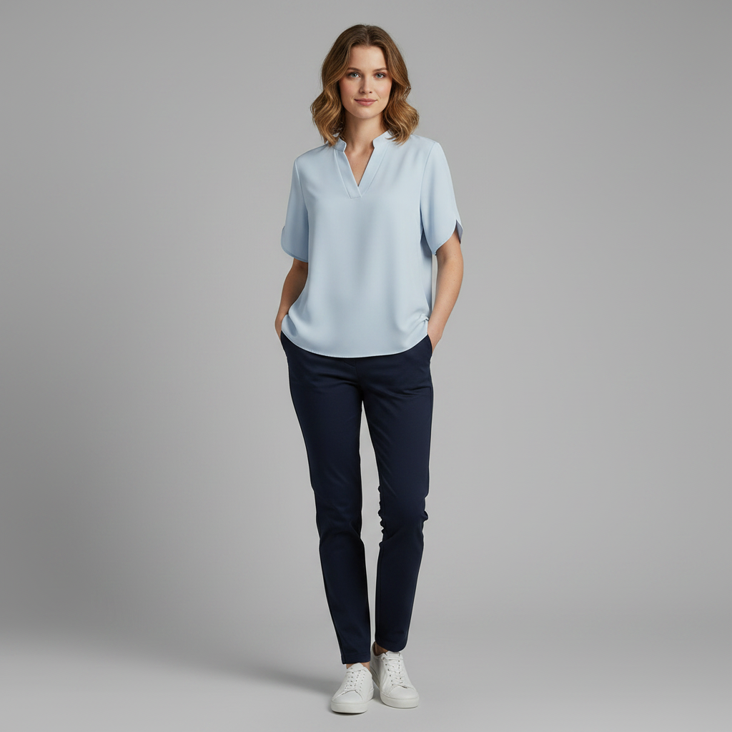 Blusa Donna Scollo a V Fluida Elegante