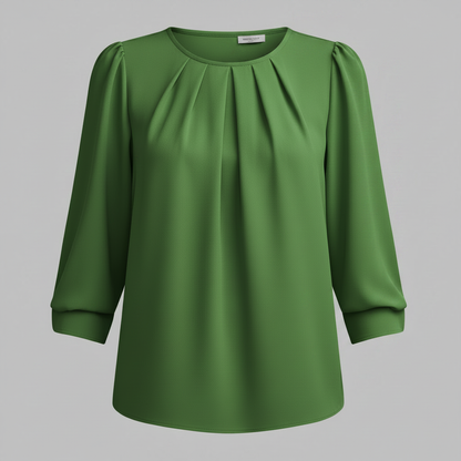 Camicetta Donna Maniche Ampie Girocollo Elegante