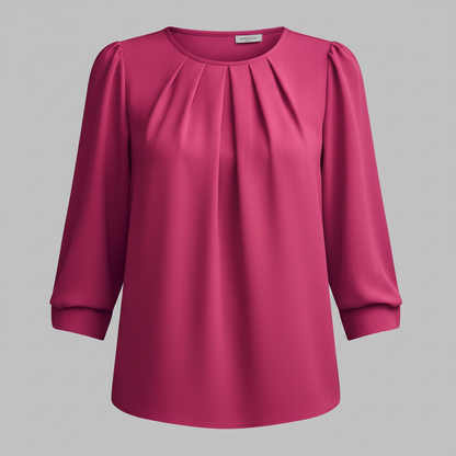 Camicetta Donna Maniche Ampie Girocollo Elegante