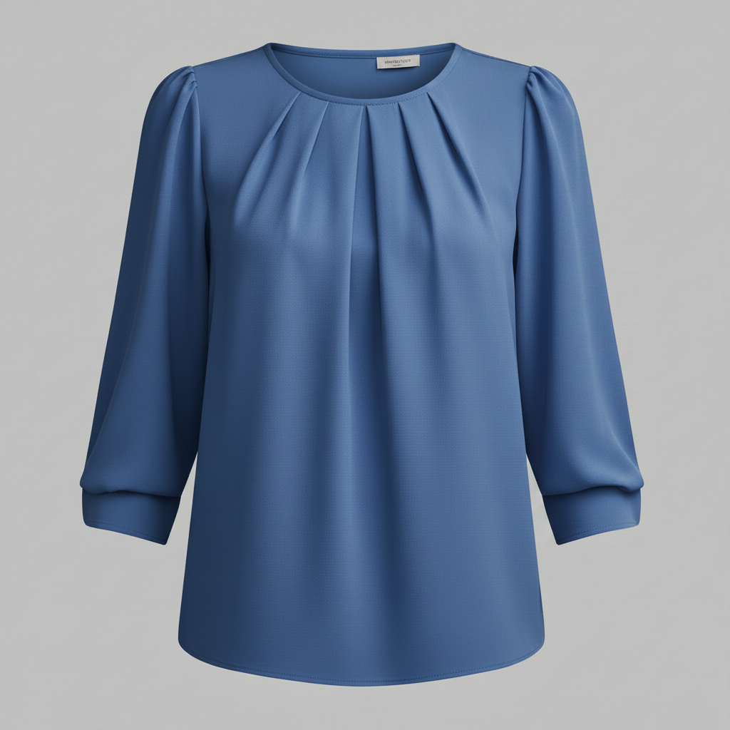 Camicetta Donna Maniche Ampie Girocollo Elegante