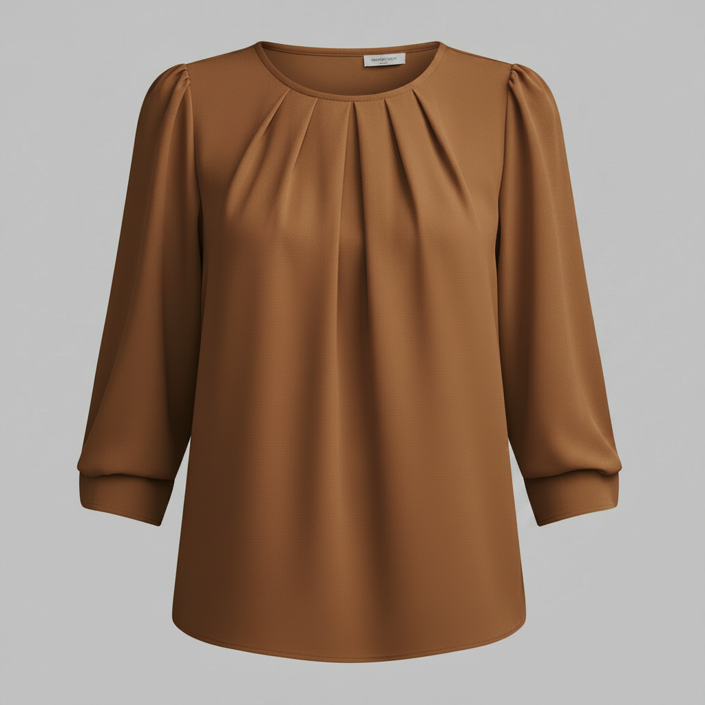 Camicetta Donna Maniche Ampie Girocollo Elegante