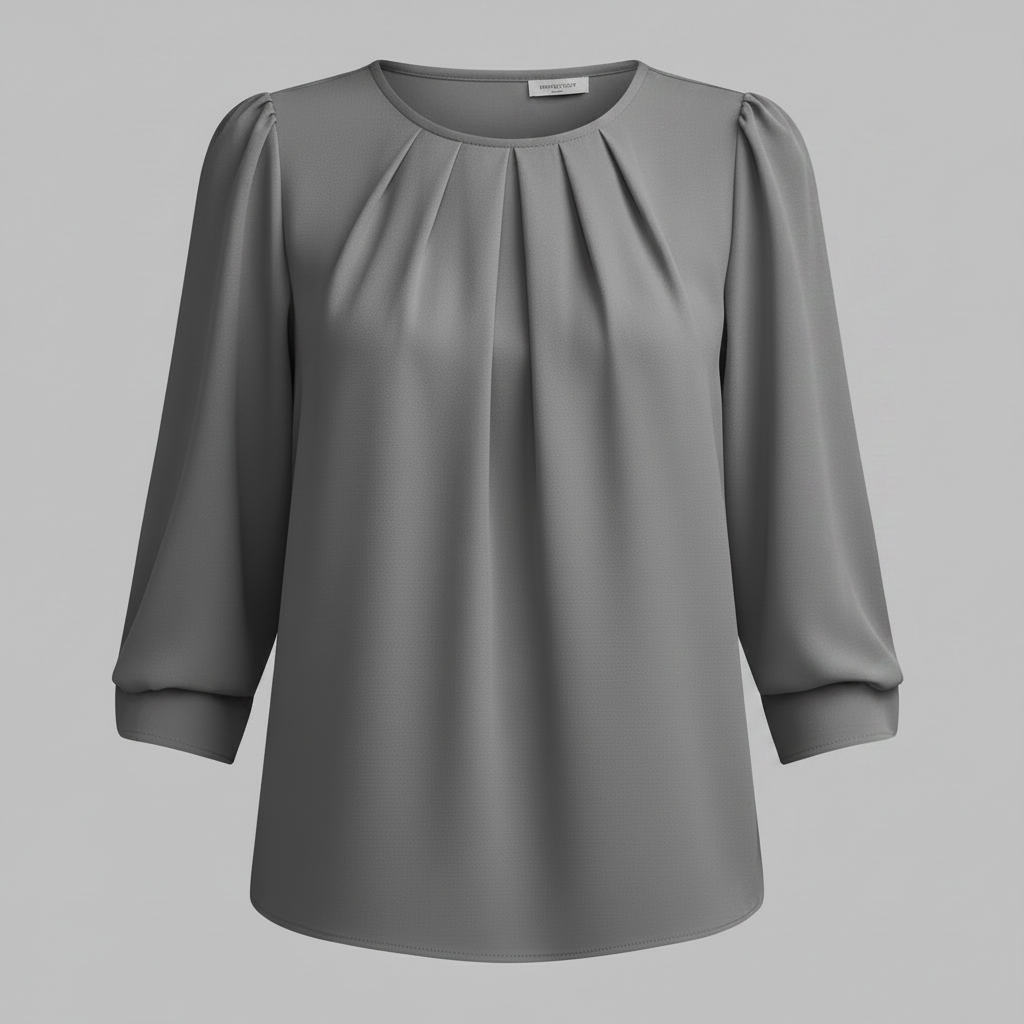 Camicetta Donna Maniche Ampie Girocollo Elegante