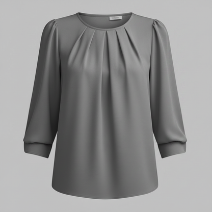 Camicetta Donna Maniche Ampie Girocollo Elegante