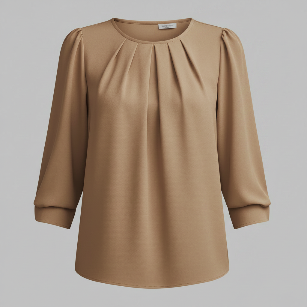 Camicetta Donna Maniche Ampie Girocollo Elegante