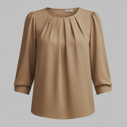 Camicetta Donna Maniche Ampie Girocollo Elegante
