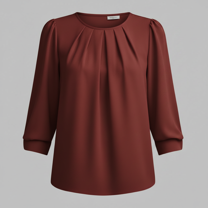 Camicetta Donna Maniche Ampie Girocollo Elegante