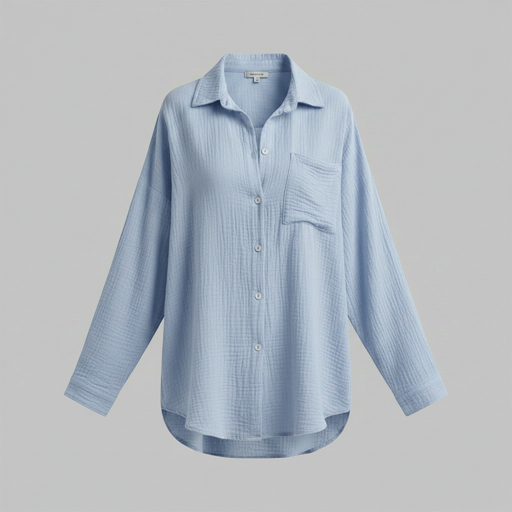 Camicetta Donna Oversize in Mussola | Blusa Casual Estiva