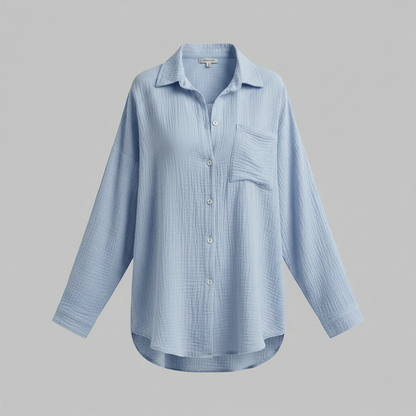 Camicetta Donna Oversize in Mussola | Blusa Casual Estiva