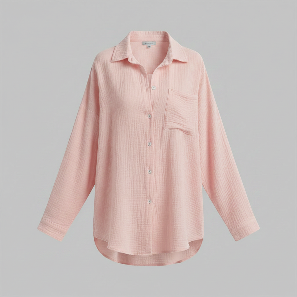 Camicetta Donna Oversize in Mussola | Blusa Casual Estiva