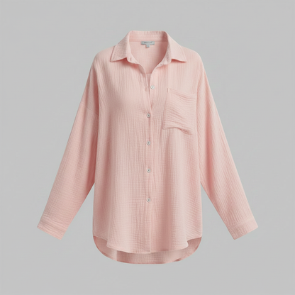 Camicetta Donna Oversize in Mussola | Blusa Casual Estiva