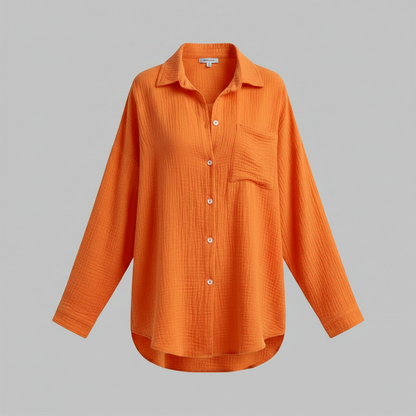 Camicetta Donna Oversize in Mussola | Blusa Casual Estiva