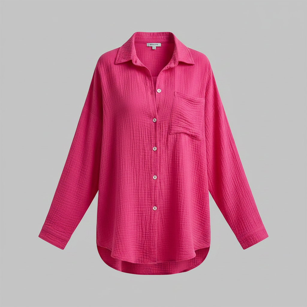 Camicetta Donna Oversize in Mussola | Blusa Casual Estiva