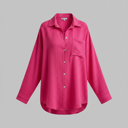 Camicetta Donna Oversize in Mussola | Blusa Casual Estiva
