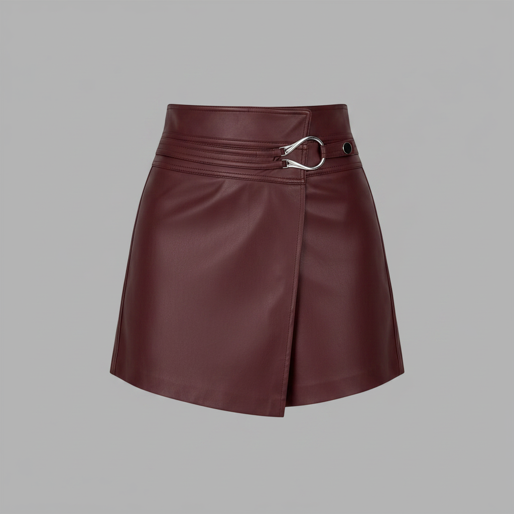Pantaloncini Donna Vita Alta in Pelle Sintetica | Shorts Donna