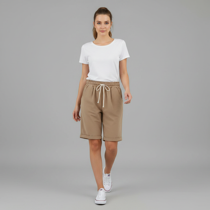Pantaloncini Estivi Donna | Shorts Ampi con Vita Elastico