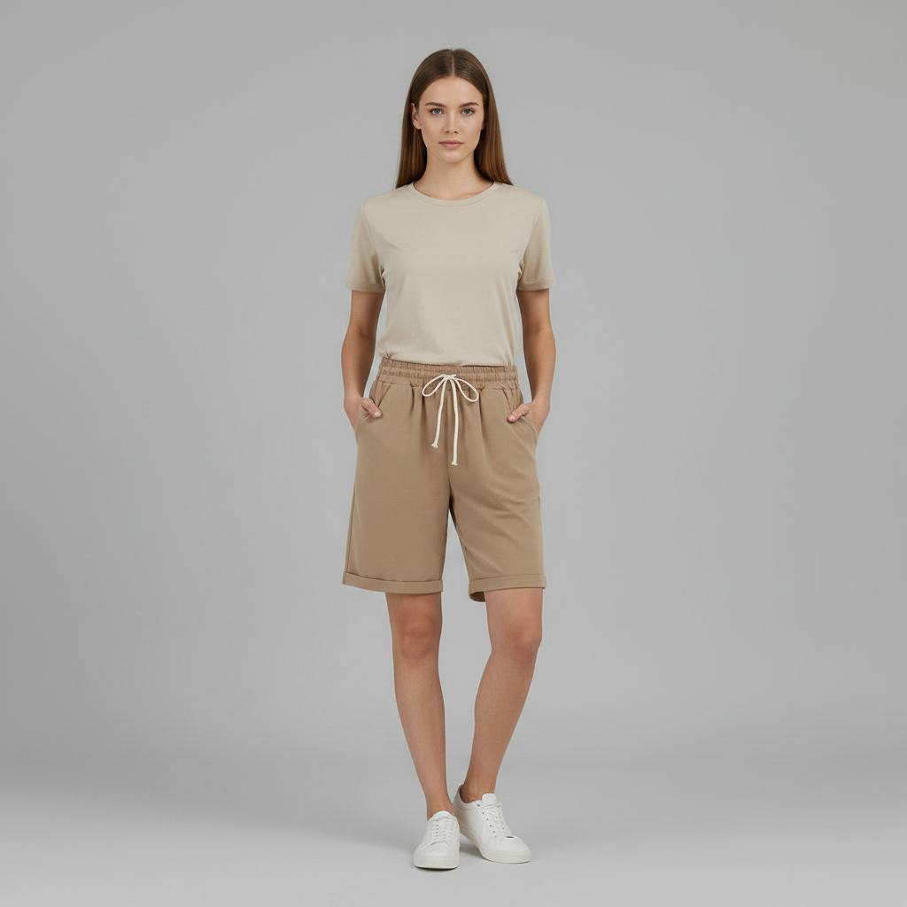 Pantaloncini Estivi Donna | Shorts Ampi con Vita Elastico