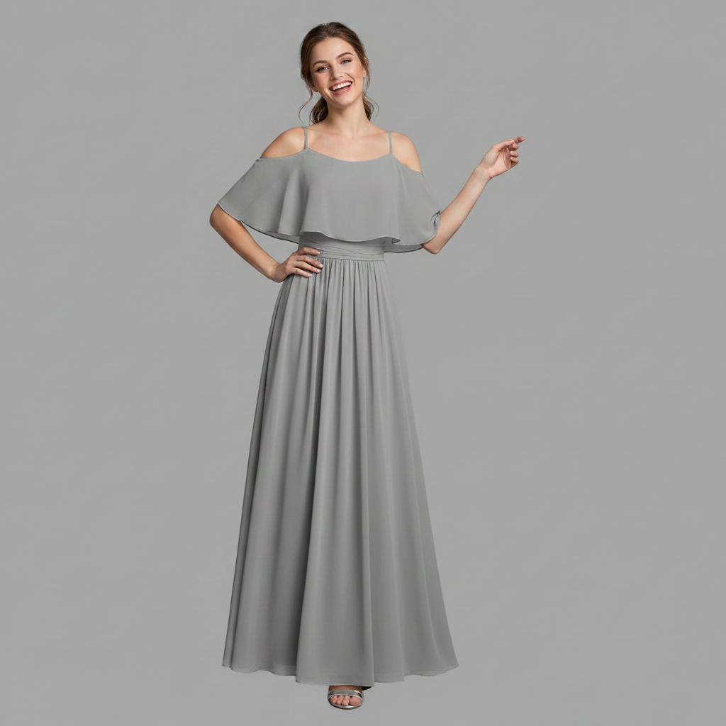 Set Estivo Donna Chiffon | Top Spalle Scoperte e Pantaloni Palazzo