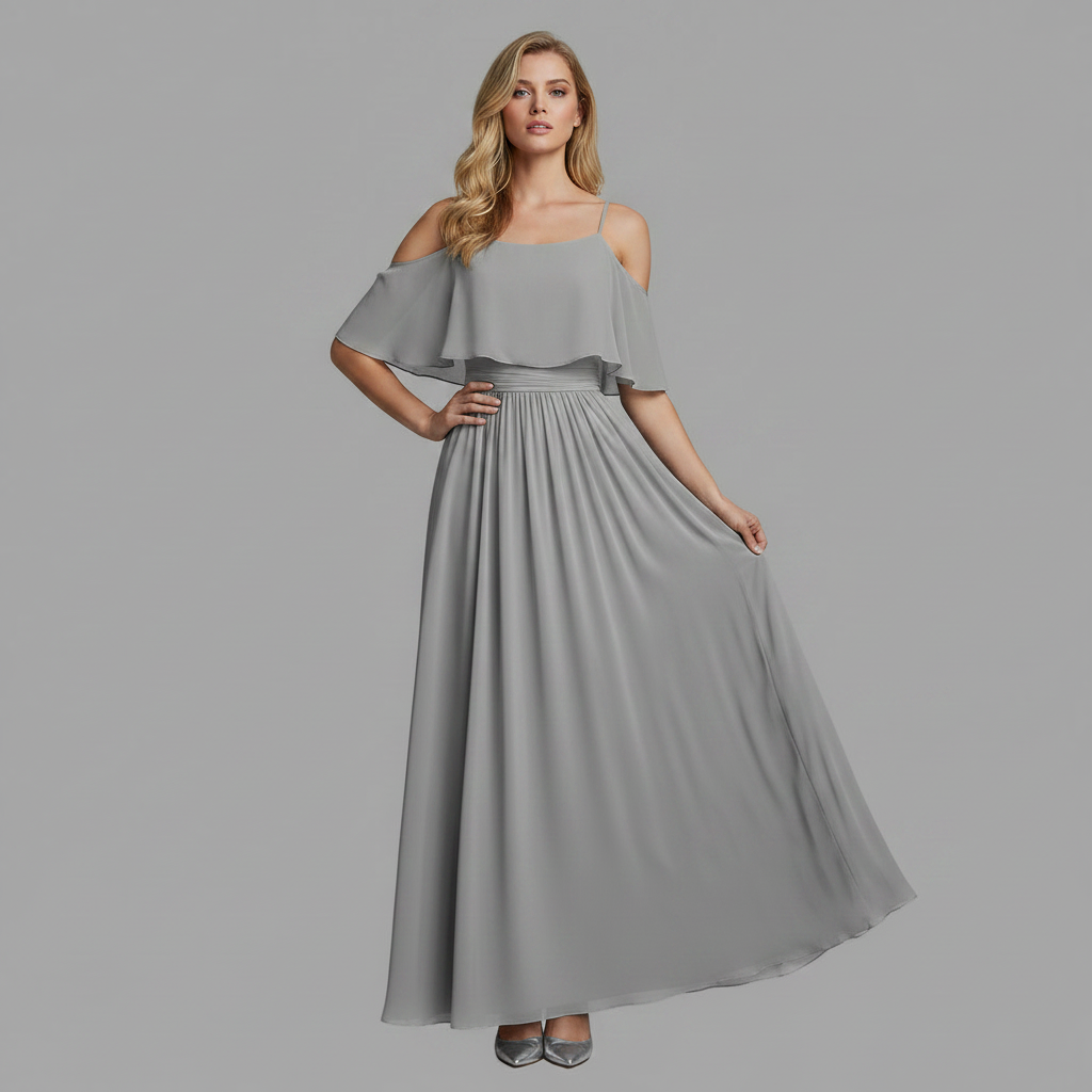 Set Estivo Donna Chiffon | Top Spalle Scoperte e Pantaloni Palazzo