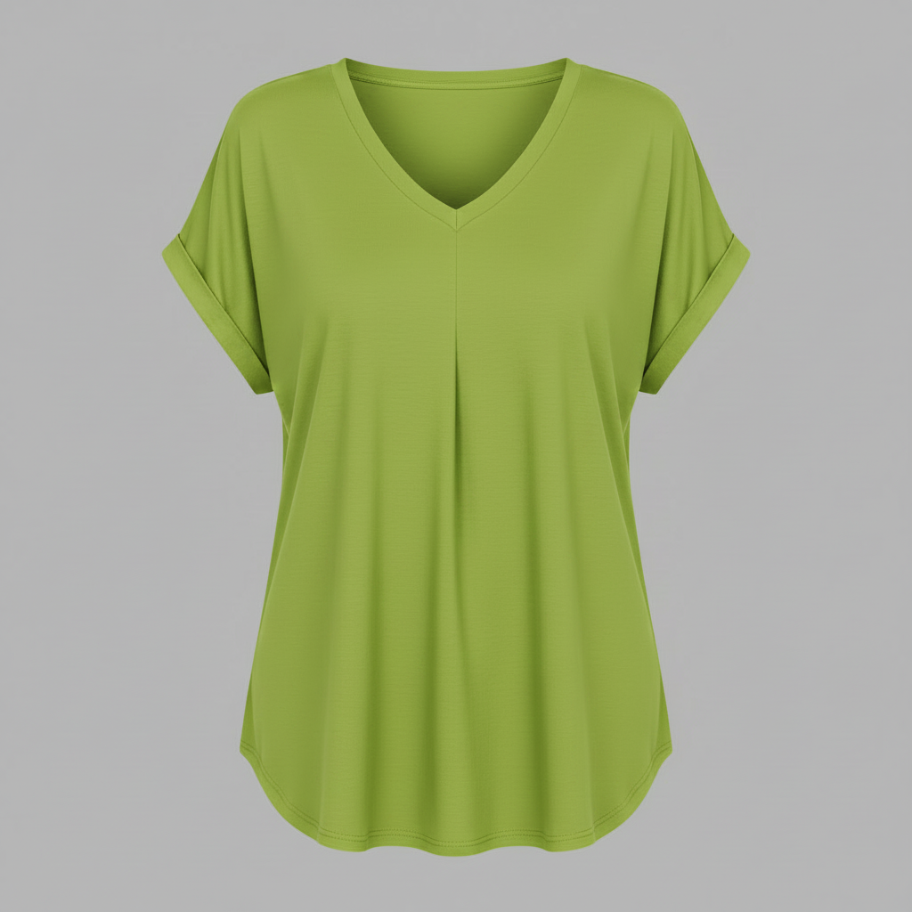 Top Donna Plissettato | Elegante Top Estivo con Maniche Corte