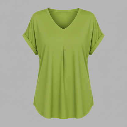 Top Donna Plissettato | Elegante Top Estivo con Maniche Corte