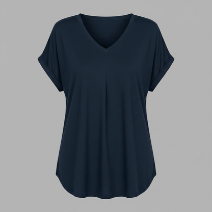 Top Donna Plissettato | Elegante Top Estivo con Maniche Corte