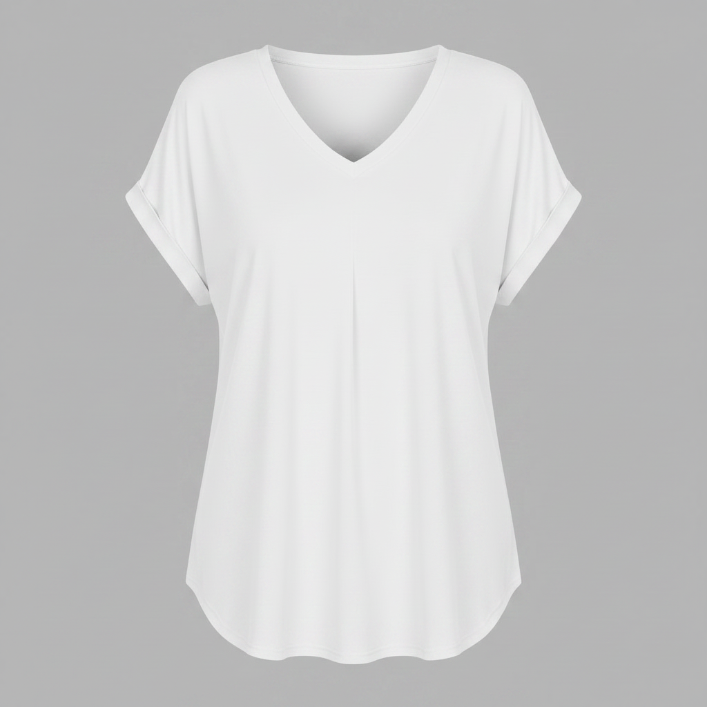 Top Donna Plissettato | Elegante Top Estivo con Maniche Corte