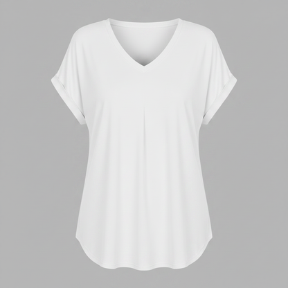 Top Donna Plissettato | Elegante Top Estivo con Maniche Corte