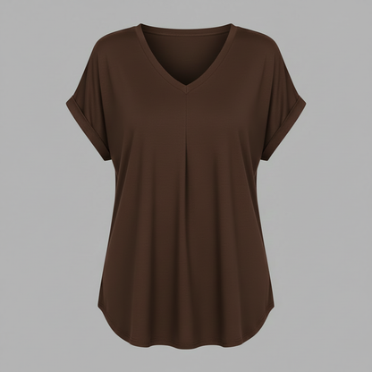 Top Donna Plissettato | Elegante Top Estivo con Maniche Corte