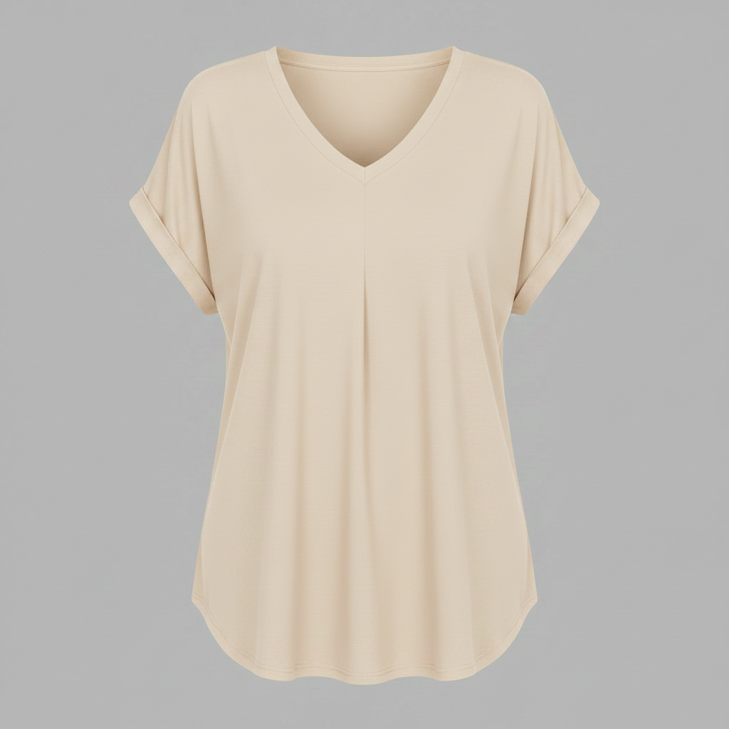 Top Donna Plissettato | Elegante Top Estivo con Maniche Corte