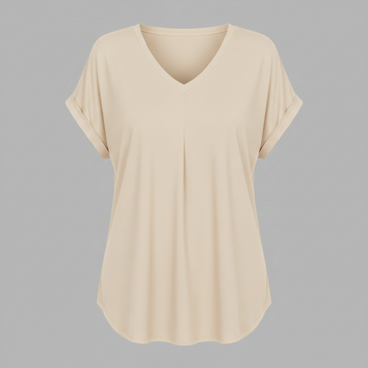 Top Donna Plissettato | Elegante Top Estivo con Maniche Corte