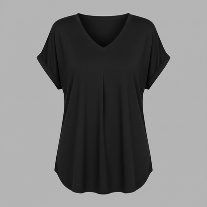 Top Donna Plissettato | Elegante Top Estivo con Maniche Corte