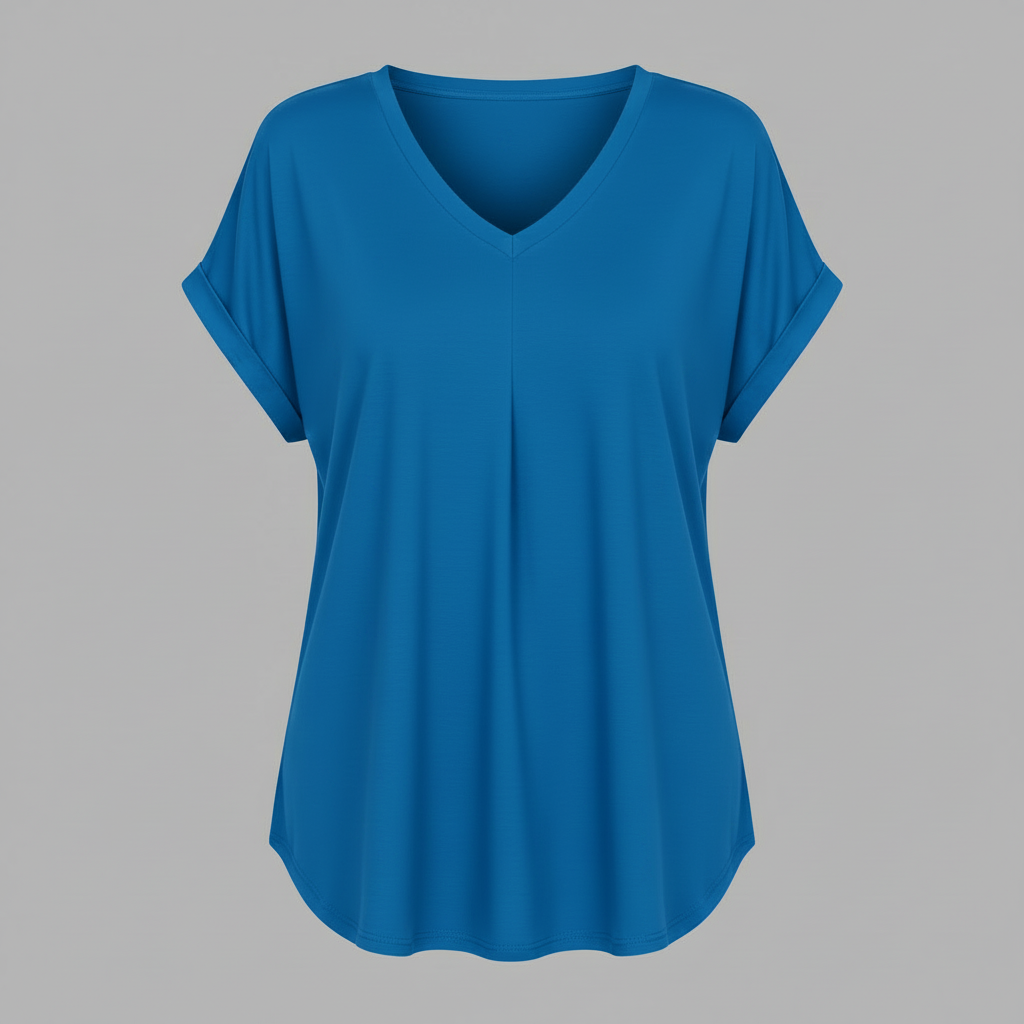 Top Donna Plissettato | Elegante Top Estivo con Maniche Corte