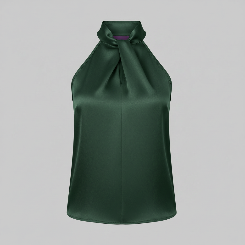 Top Donna Seta Con Nodo e Drappeggio Fluido | Canottiere Donna