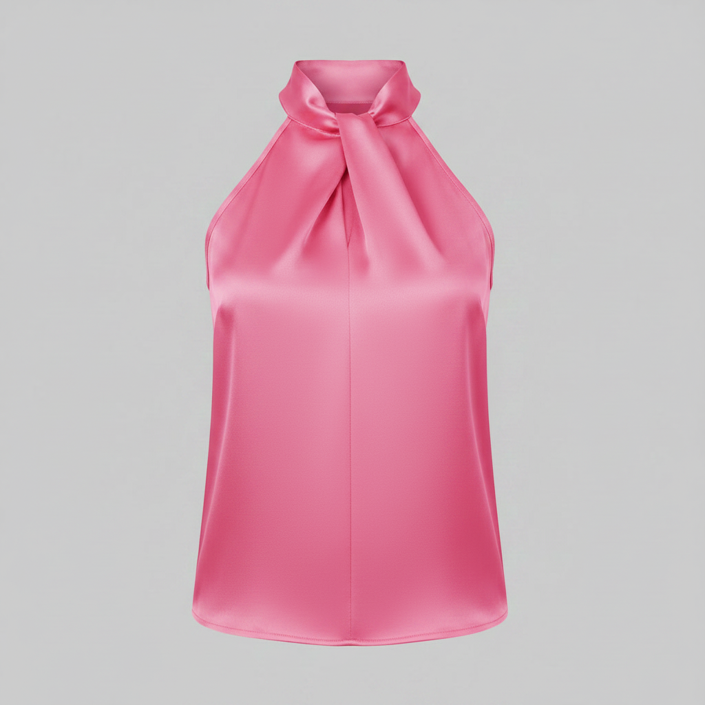 Top Donna Seta Con Nodo e Drappeggio Fluido | Canottiere Donna