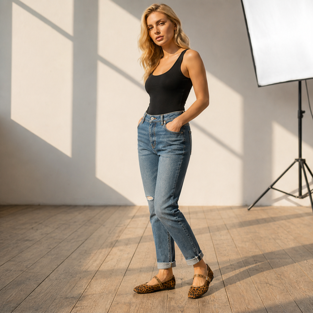 Morvena – Ballerine Mary Jane in Ecopelle Scamosciata lifestyle
