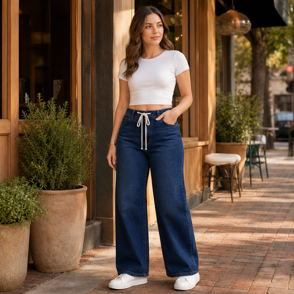 Varonza – Jeans a Gamba Larga con Coulisse lifestyle