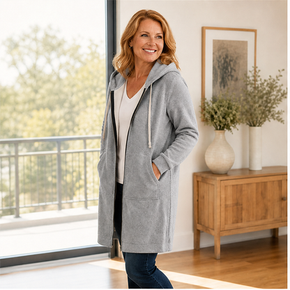 Felisora – Felpa Lunga con Cappuccio e Zip lifestyle