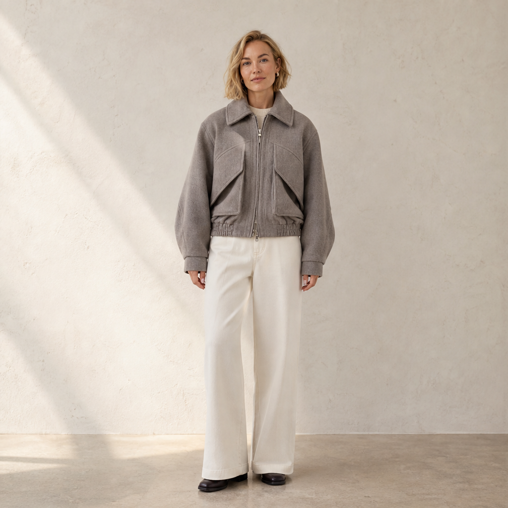 Verelio – Giacca in Misto Lana Spalla Ampia lifestyle