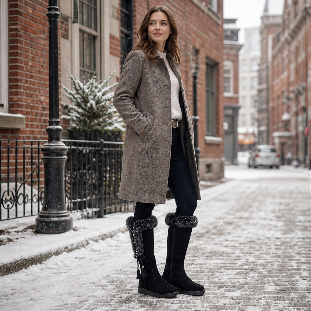 Nevara – Stivali da Neve con Bordo in Pelliccia lifestyle